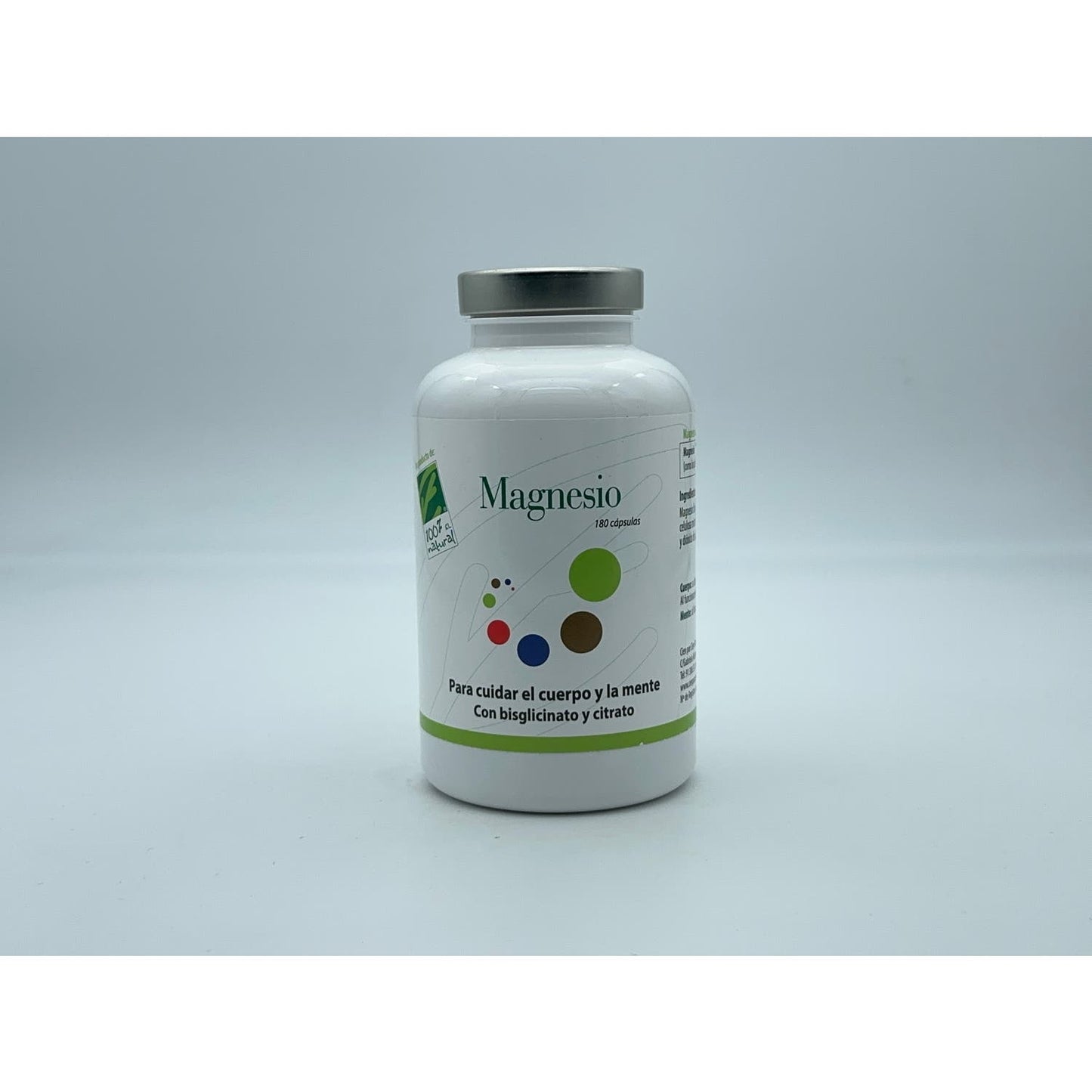 100% Natural Magnesio 180 cápsulas