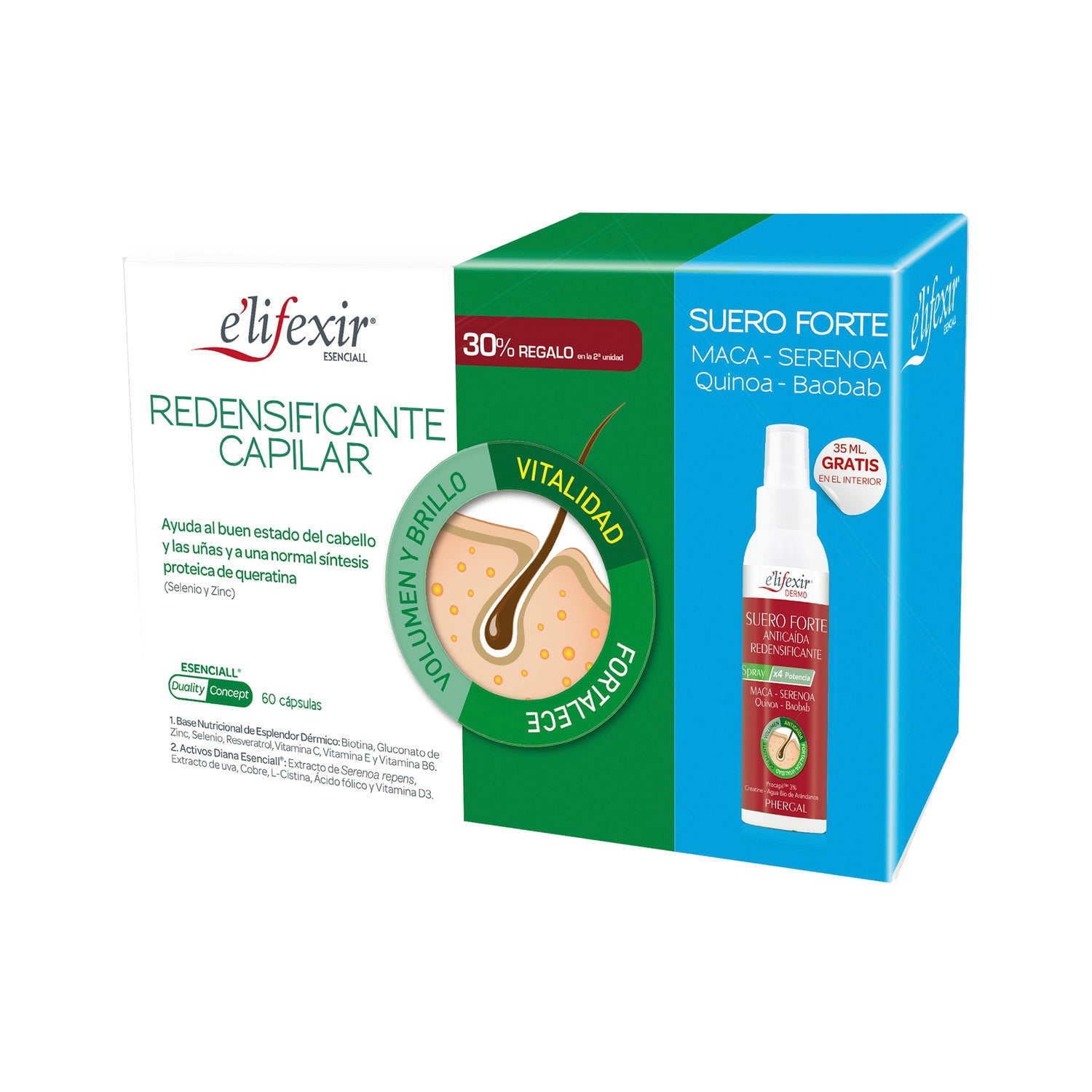 Elifexir Pack Redensificante Capilar + Suero Anticaída 1ud