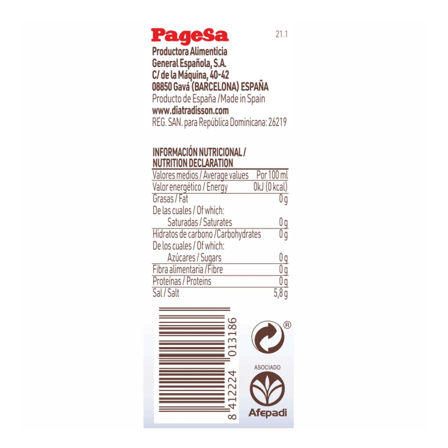 Diet Radisson Endulzante Líquido Diet 80ml