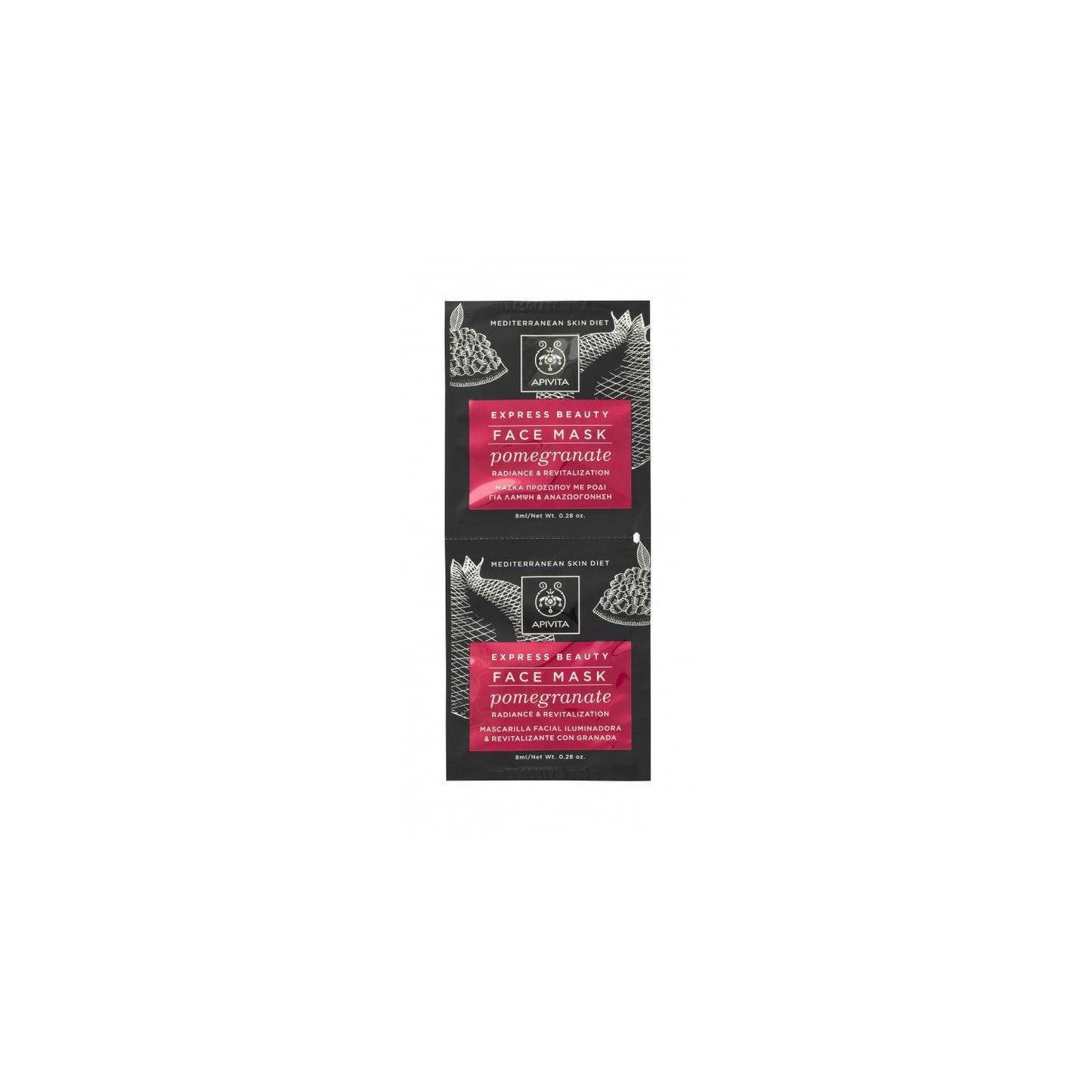 Apivita Express Beauty mascarilla revitalizante granada 2udsx8ml