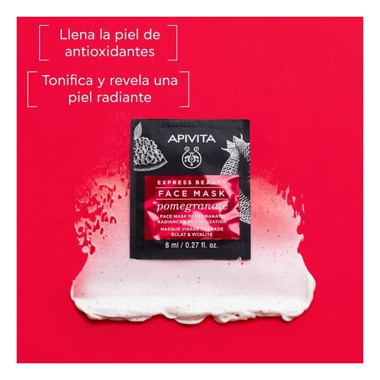 Apivita Express Beauty mascarilla revitalizante granada 2udsx8ml