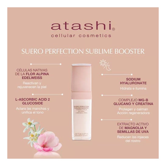 Atashi® Cellular Perfection Skin Sublime Suero Booster Antifatiga Luminosidad 50 ml