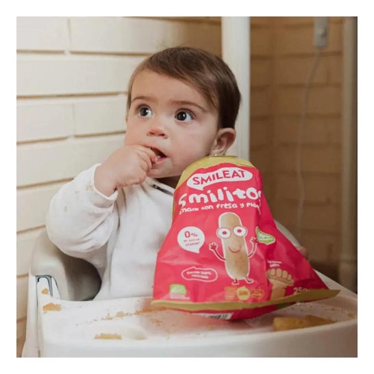 Smileat Smilitos Gusanitos Ecológicos de Fresa y Plátano 25g