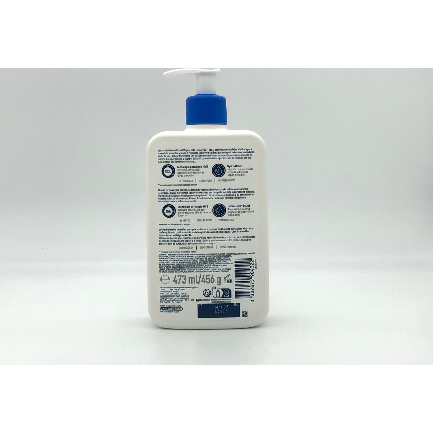 CeraVe Loción Hidratante Intensiva Piel muy seca 473 ml