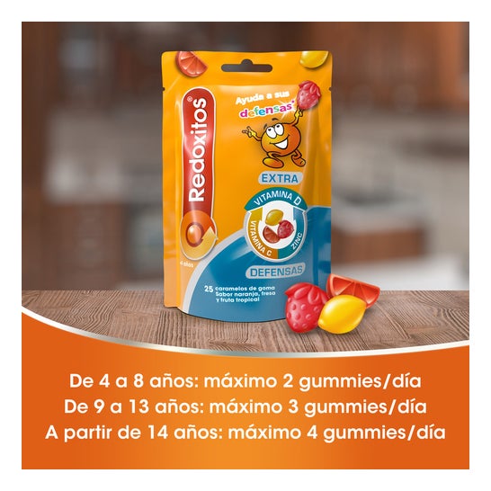 Redoxon Redoxitos Extra Defensas Gummies Naranja Fresa 25uds