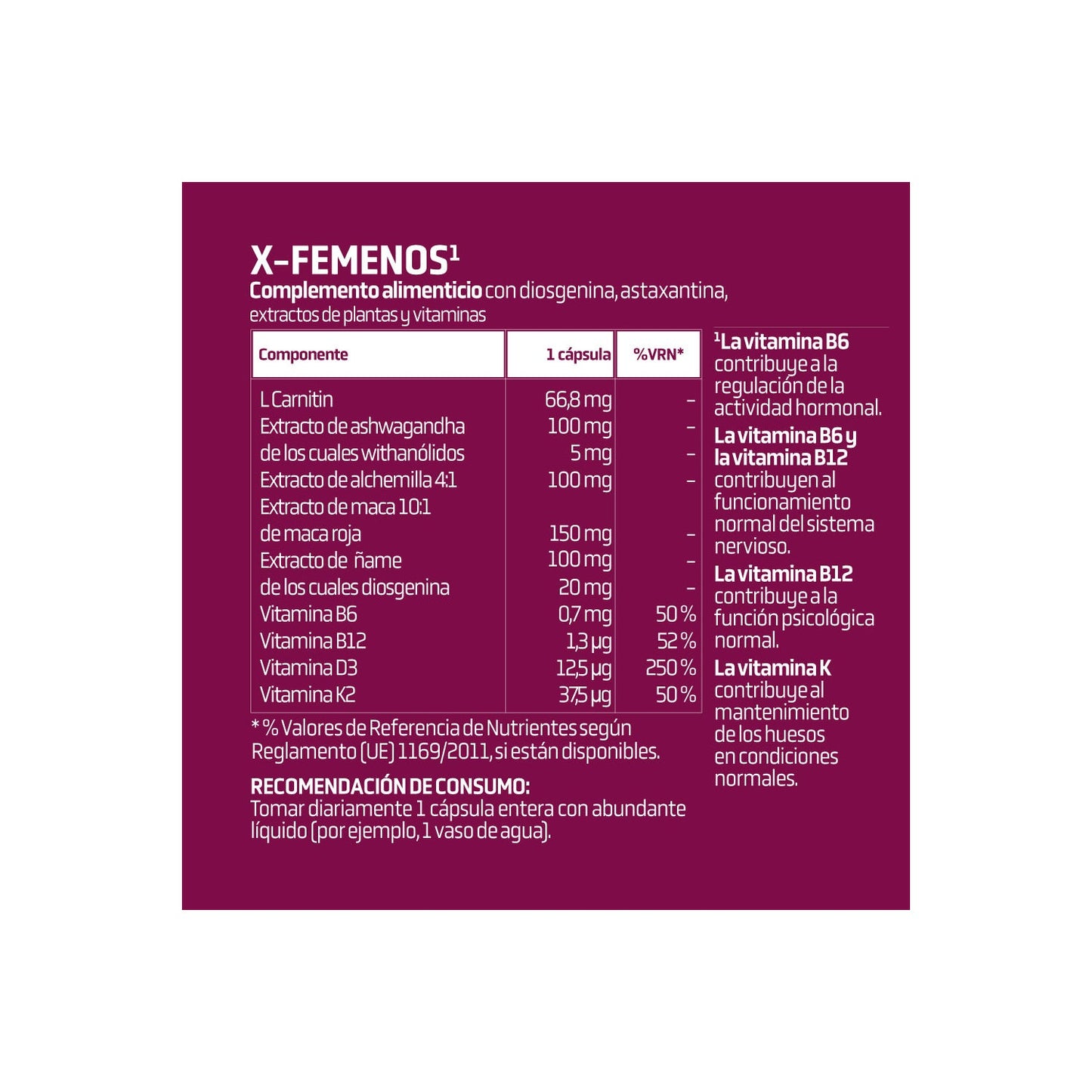 Splmnt X-Femeno 30 caps