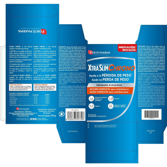 Forté Pharma Xtraslim Chrono Pérdida Peso 60caps