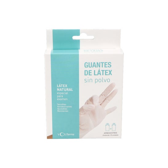 VCS Guantes Látex sin polvos Talla G 10 uds