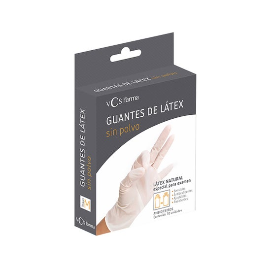 VCS Guantes Látex sin polvos Talla G 10 uds