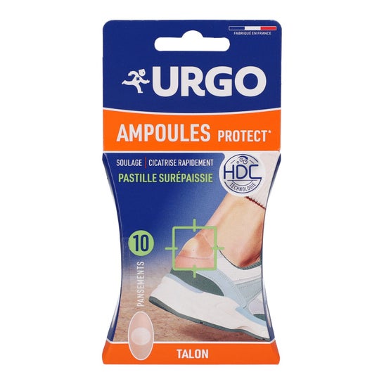 Urgo Ampollas Protect Pastilla Espesada Talón 10 uds