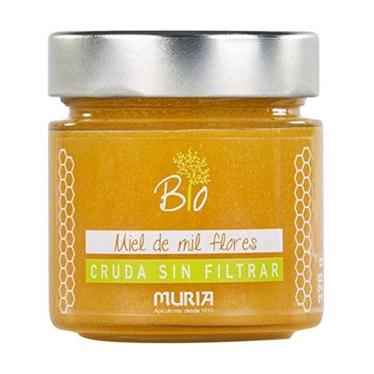 Muria Bio Tarro de Miel de Flores Cruda sin Filtrar Eco 320 g