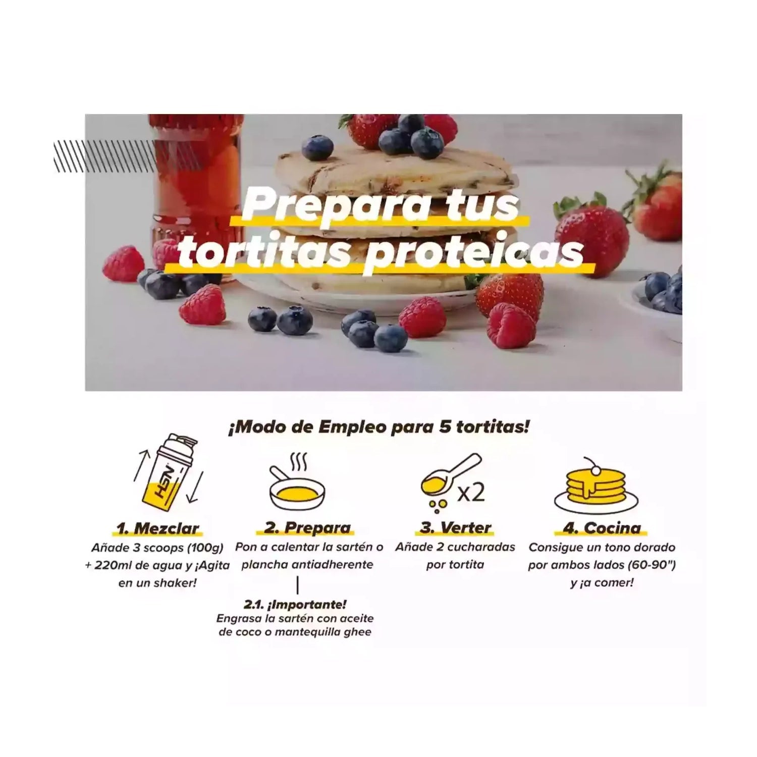 HSN Evocakes 2.0 Tortitas Proteicas Sin Sabor 1kg