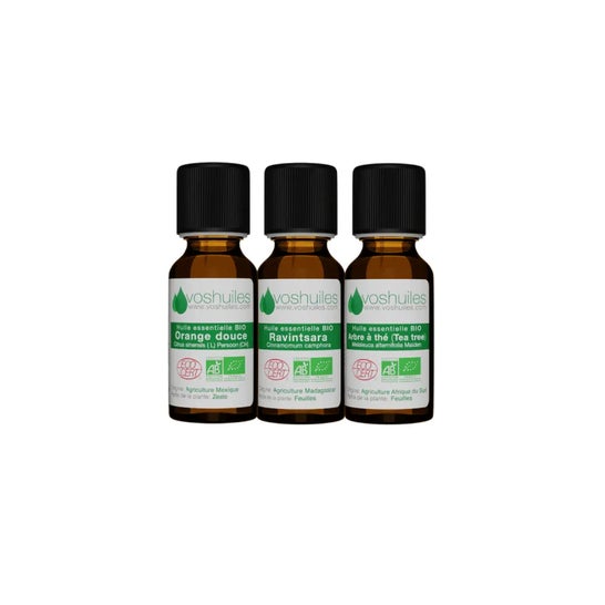 Voshuiles Kit Les 3 Aceites Esenciales Indispensables Bio