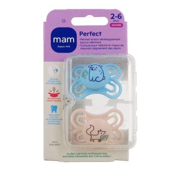 Mam Perfect Chupete Anatómico Silicona 2-6M 2uds