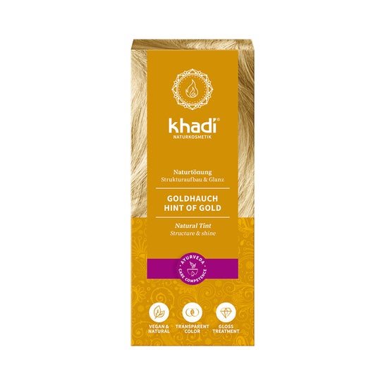 Khadi Hint of Gold Tinte Rubio Dorado 100% Vegetal 100g