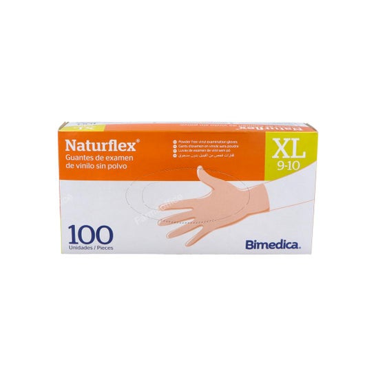Naturflex Guantes Vinilo Transparente TXL 100 uds