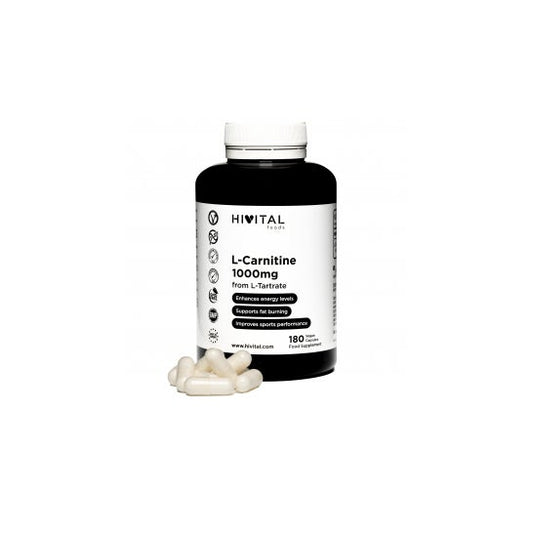 Hivital Foods L-Carnitina pura 1000 mg 180 cáps veganas
