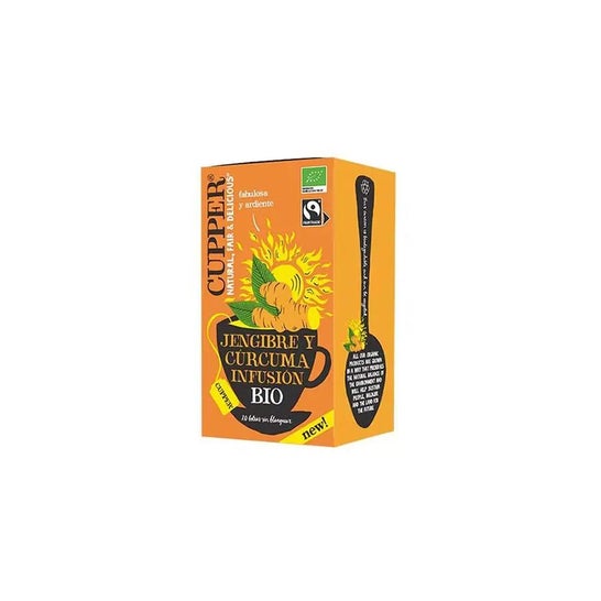 Cupper Infusión de Jengibre y Cúrcuma Bio 20uds