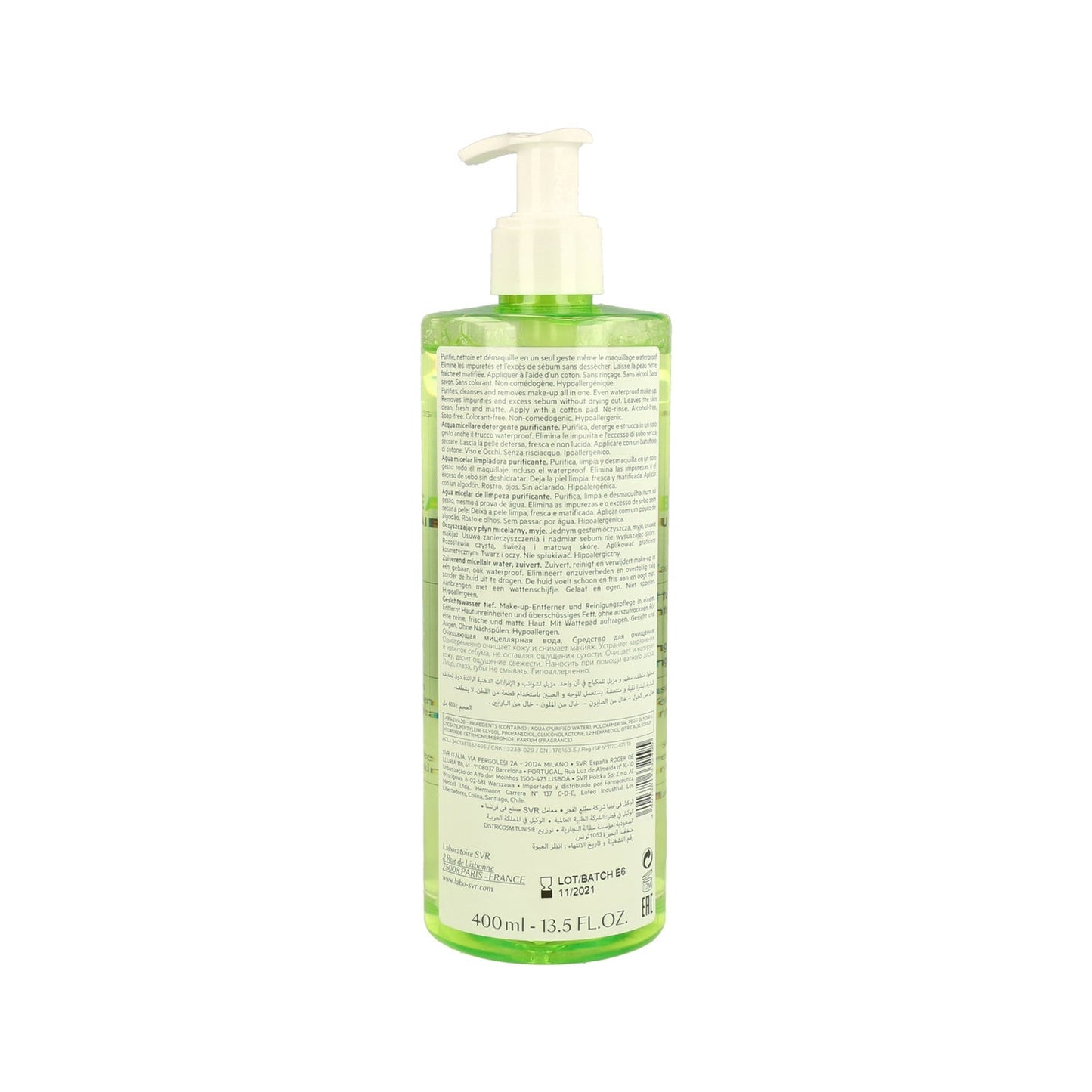 SVR Sebiaclear Eau Micellaire Agua Micelar Purificante 400ml