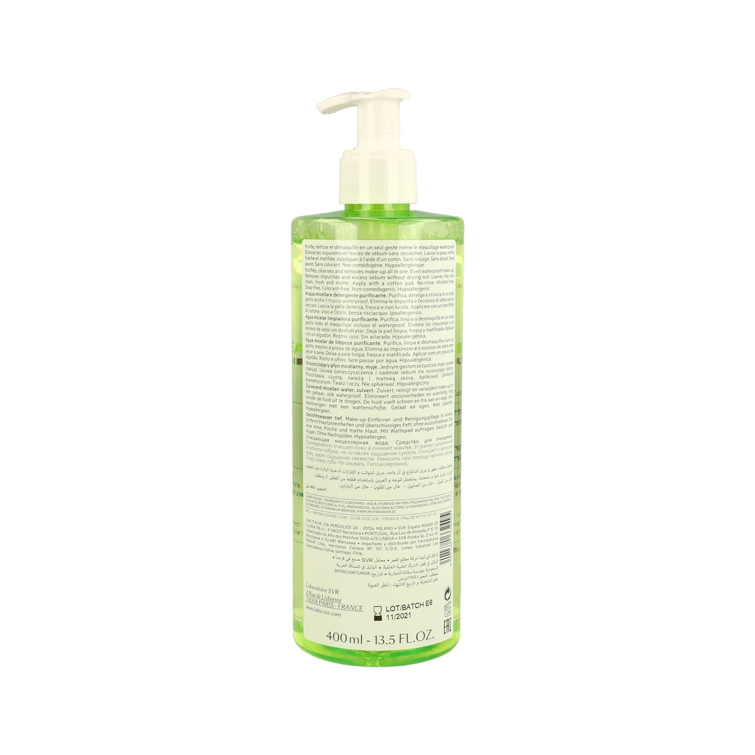 SVR Sebiaclear Eau Micellaire Agua Micelar Purificante 400ml