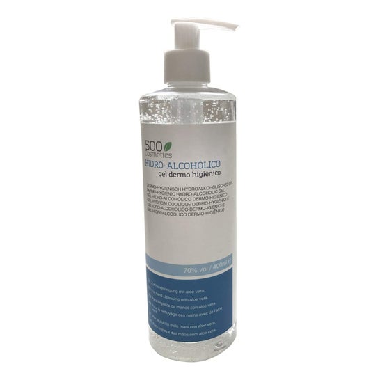 500 Cosmetics gel Hidro-Alcohólicodermohigiénico 400 ml