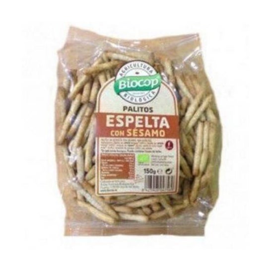 Biocop Palitos Cortos de Trigo Espelta con Sésamo 150g