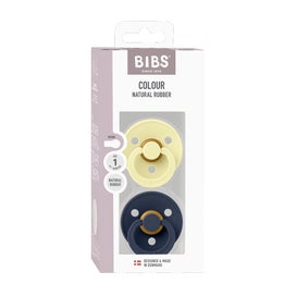 Bibs Pacifier Colour Round Luna Deep Space 0-6M 2 Unidades