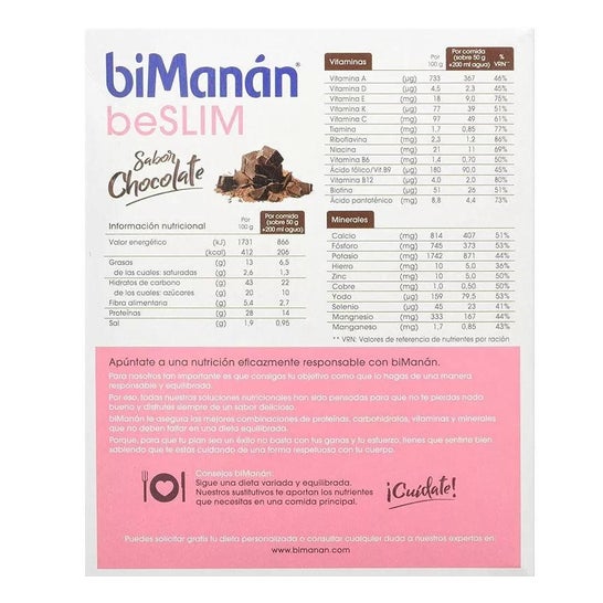 biManán Batido Sustitutivo Sabor Chocolate 6uds