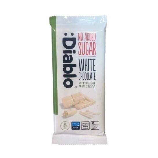 :Diablo Chocolate Blanco Stevia 75 g