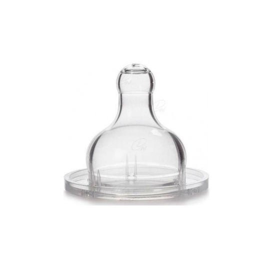 Suavinex Tetina Redonda Silicona Flujo Lento +0m 2uds