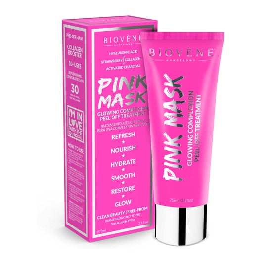 Biovène Pink Mask Glowing Complexion Peel-Off Treatment 75ml