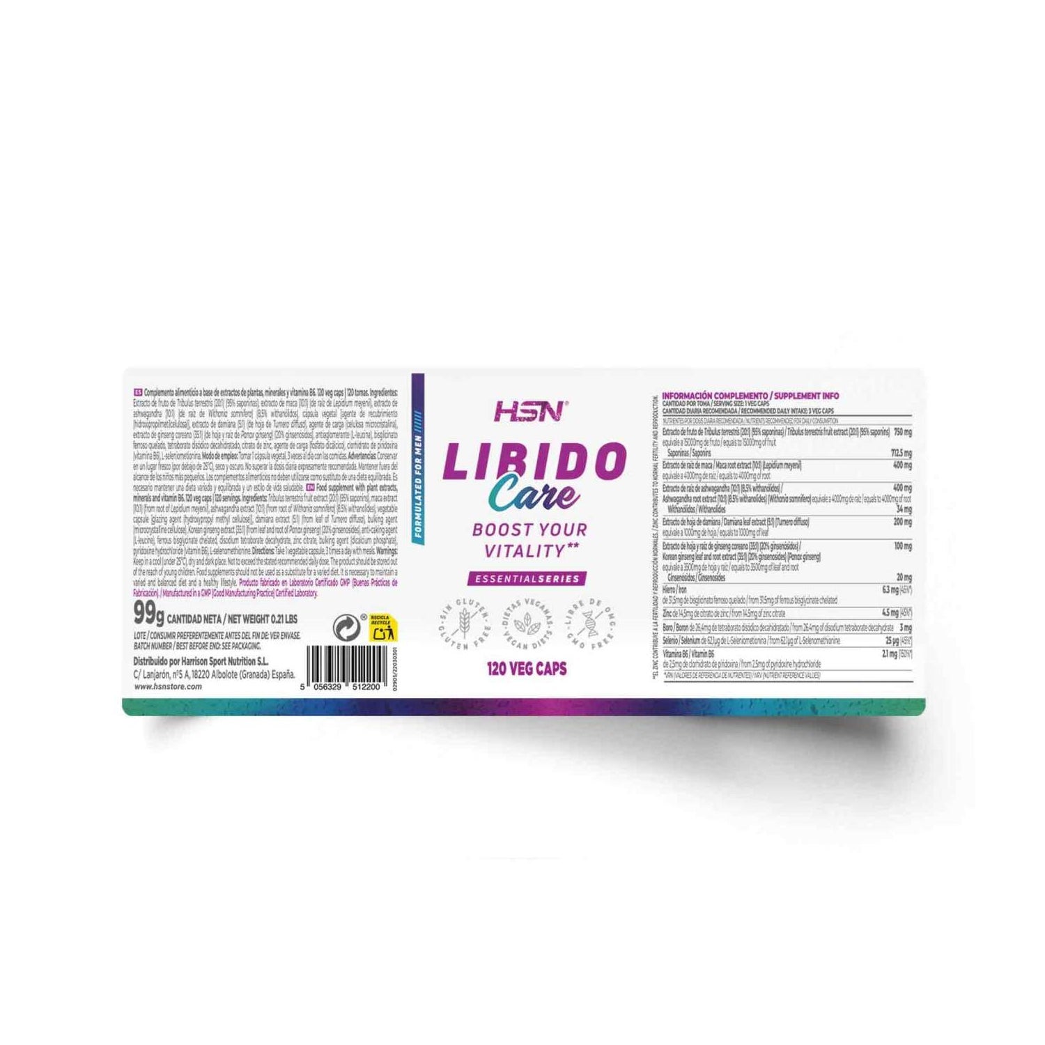 HSN Libido Care Especial Hombre 120vcaps