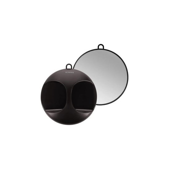 Lussoni Black Round Mirror 29Cm 1ud