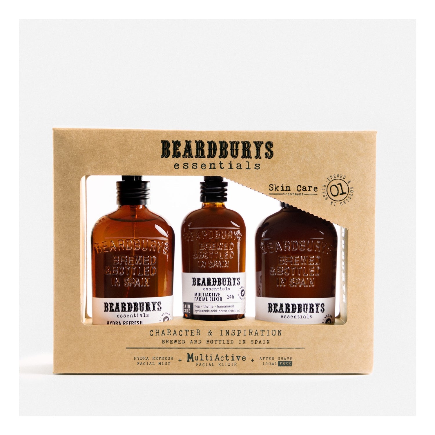 Beardburys Essentials Kit Rutina Facial para Hombres