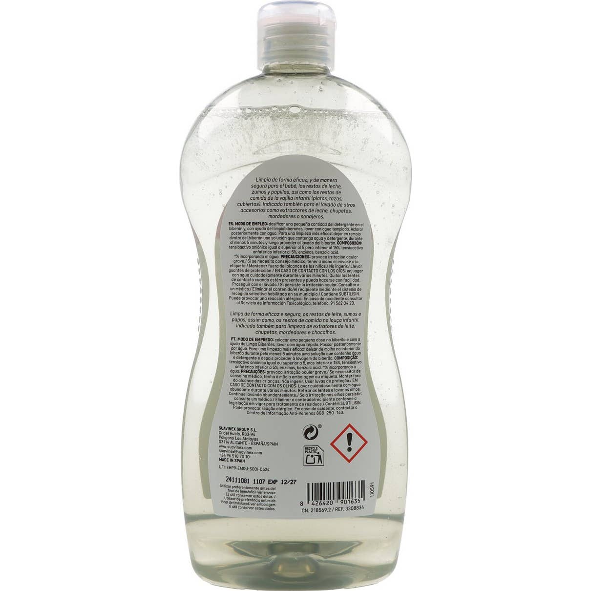 Suavinex Detergente Tetinas Biberones 750 ml