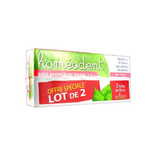 Homodent Pack Pasta de Dientes Infantil Frambuesa y Fresa 2x50 ml