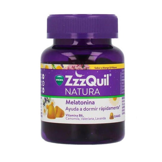 ZzzQuil Natura Gummies Melatonina Mango y Plátano 60uds