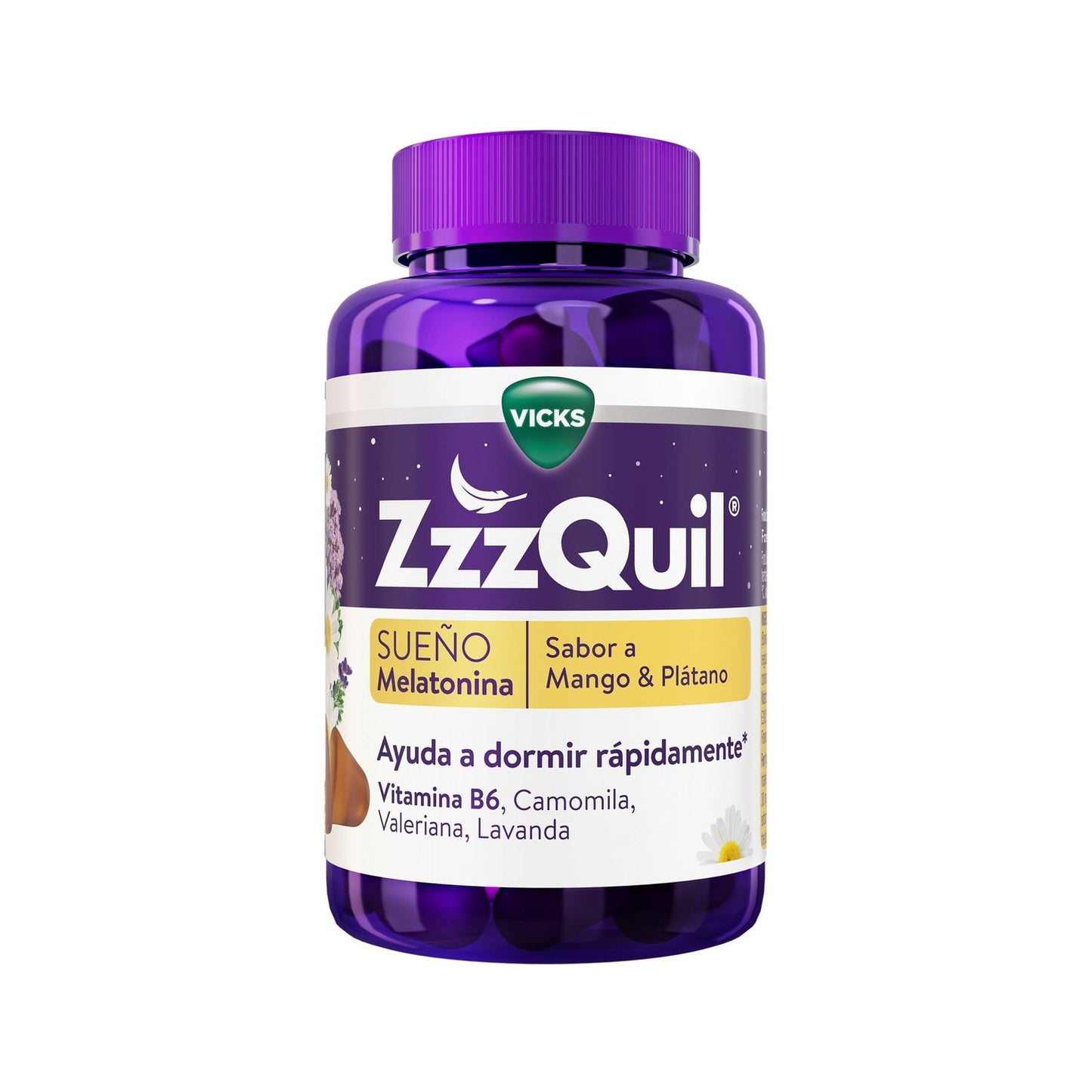 ZzzQuil Natura Gummies Melatonina Mango y Plátano 60uds