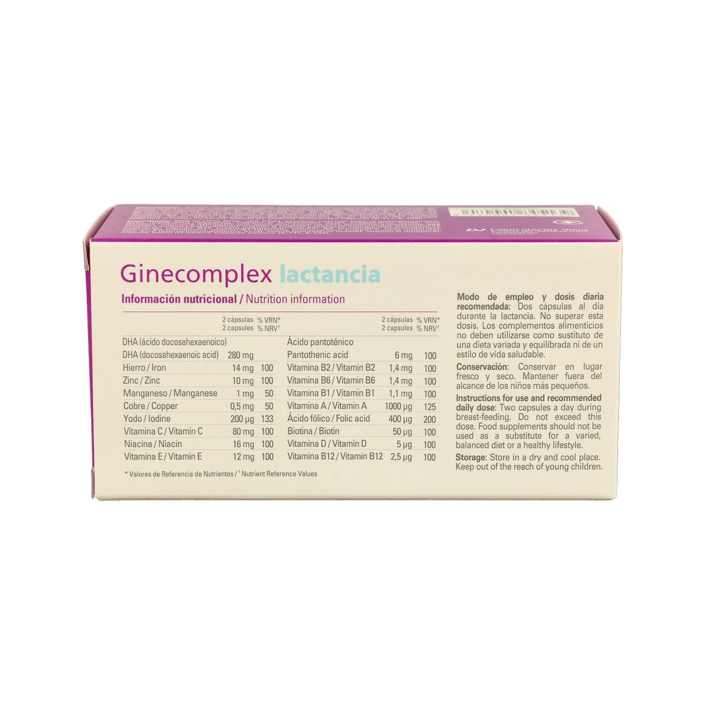 Laboratorios Viñas Ginecomplex Lactancia 60 Caps