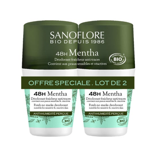 Sanoflore Mentha Desodorante 48H Bio 2X50 ml