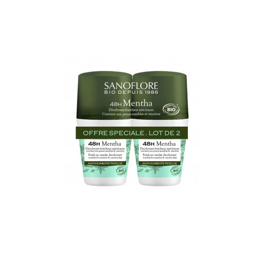 Sanoflore Mentha Desodorante 48H Bio 2X50 ml