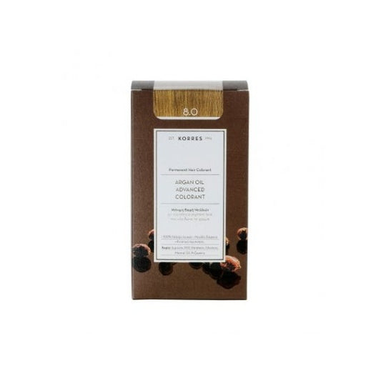 Korres Coloration Permanente Huile D'Argan Blond Clair 8.0