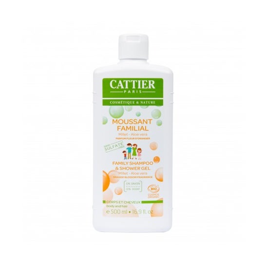 Cattier gel Espumoso Familiar Cuerpo y Cabello Azahar Bio 500 ml