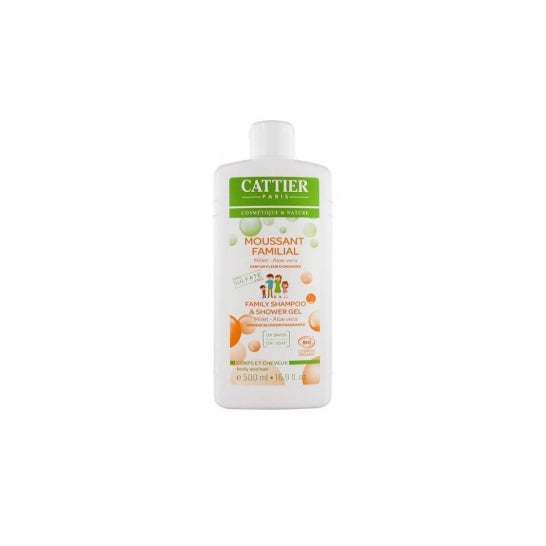 Cattier gel Espumoso Familiar Cuerpo y Cabello Azahar Bio 500 ml
