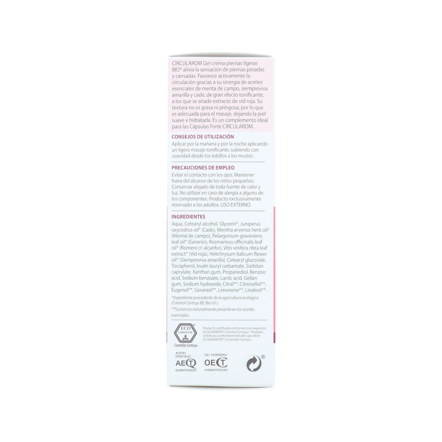 Pranarôm Circularom Gel Crema Piernas Ligeras BIO 100ml