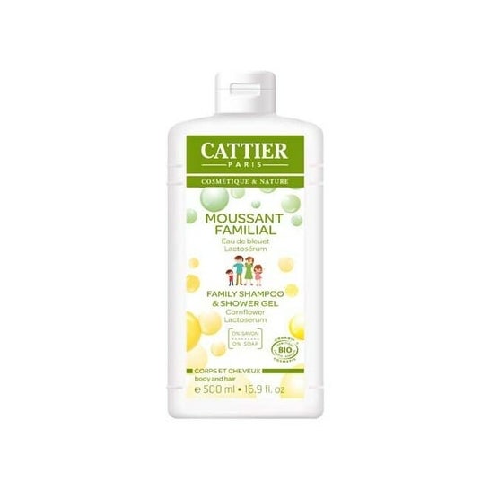 Gel espumante para el cuerpo y el cabello de la familia Cattier 500 ml