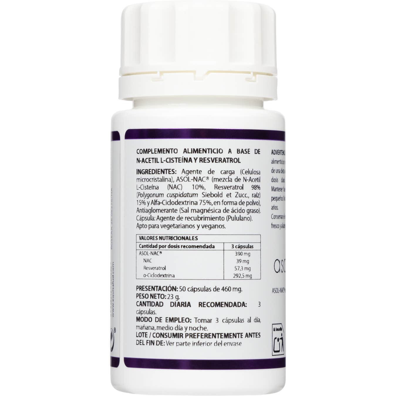 Equisalud N-Acetil L-Cisteína Alta Absorción Resveratrol 50caps