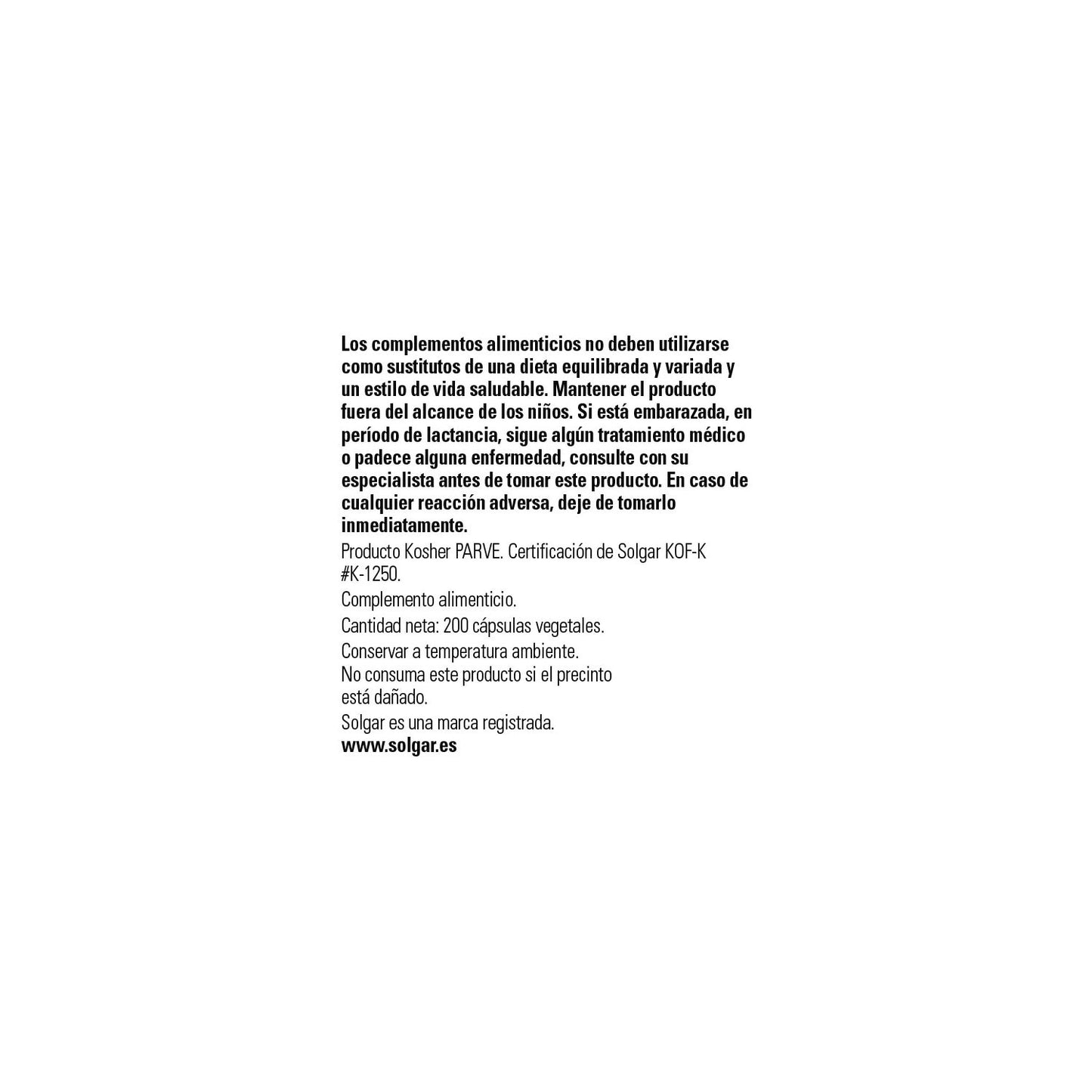 Solgar Fibra de Cáscara de Psyllium 500mg 200caps