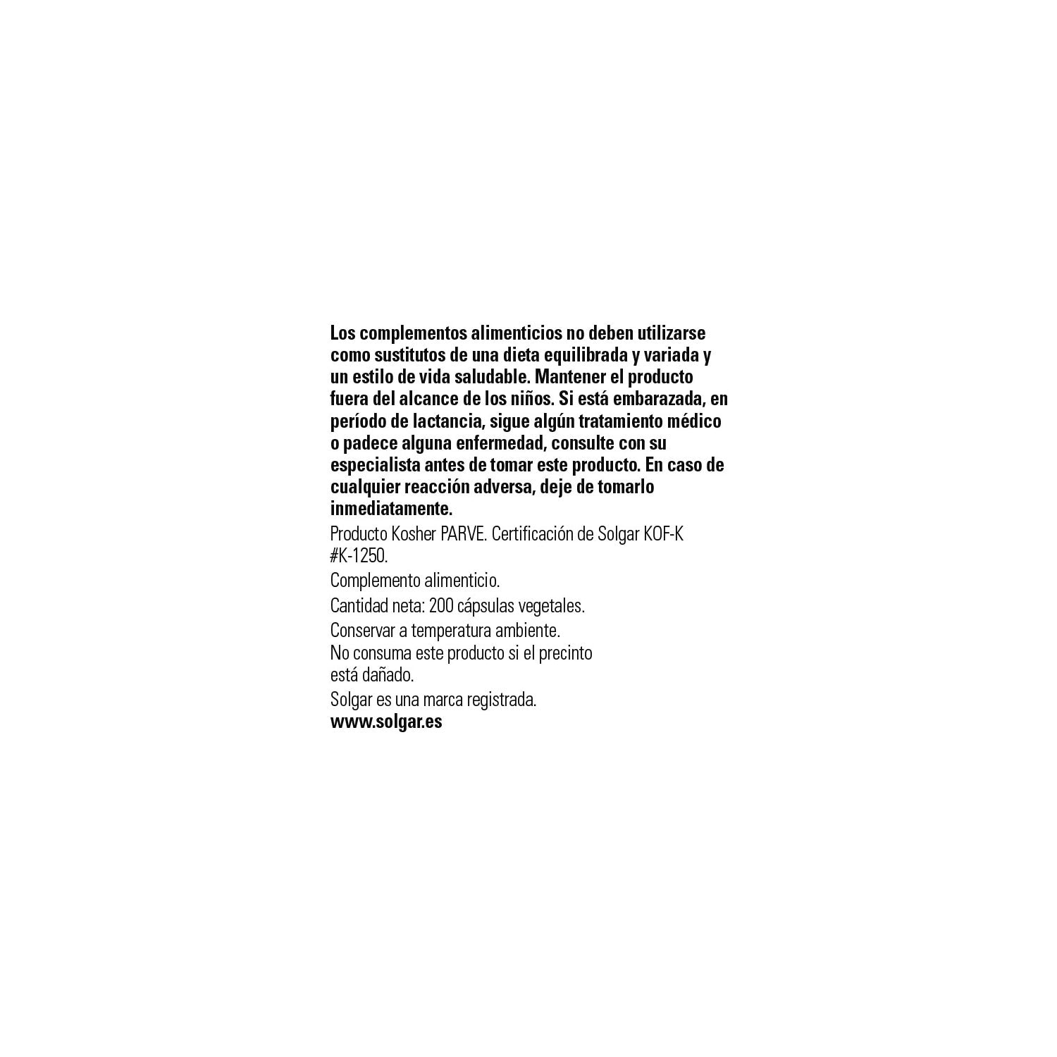 Solgar Fibra de Cáscara de Psyllium 500mg 200caps