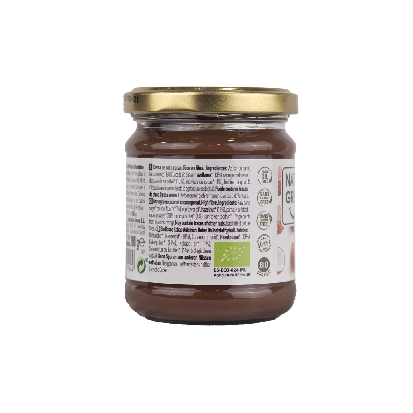 Naturgreen crema ecológica de coco y cacao 200g